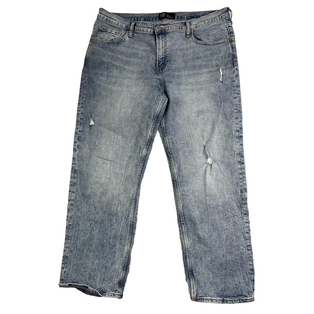 Gap Low Rise Straight Crop Women's 16/33L Light Wash Distressed